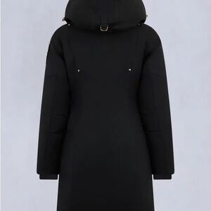 Moose Knuckles Black Jacket with Gold Accents